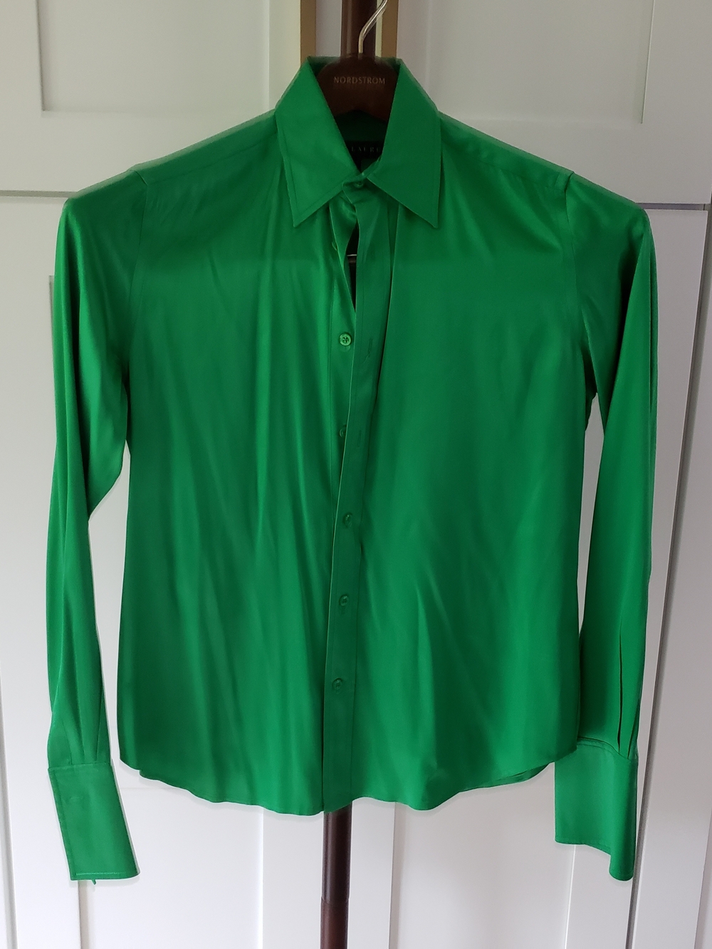 Ralph Lauren Vibrant Green Button-Down Dress Shirt